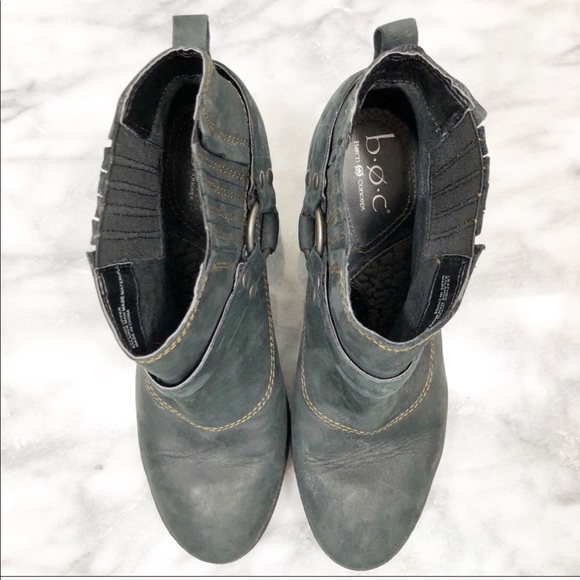 BOC leather stacked heel bootie - Picture 6 of 8